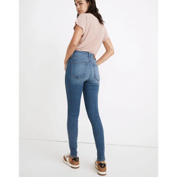 MADEWELL Curvy Roadtripper Skinny Jean Monroe Wash Button-Front Size 30P Petite - Picture 2 of 11